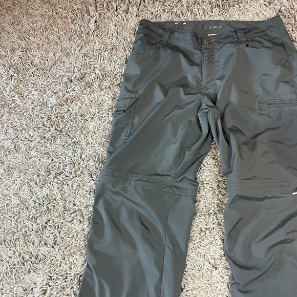 Columbia Omni Shade Pants Mens 32x34 Gray Hiking Outdoor Convertible Logo Light - Picture 2 of 14
